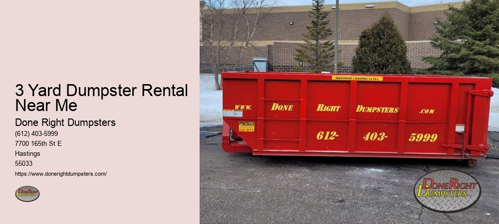 3 Yard Dumpster Rental Near Me