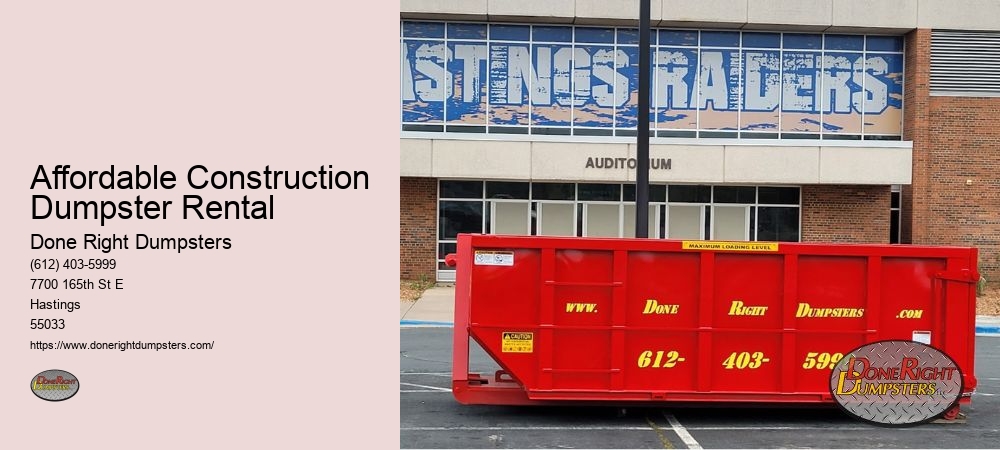 Affordable Construction Dumpster Rental