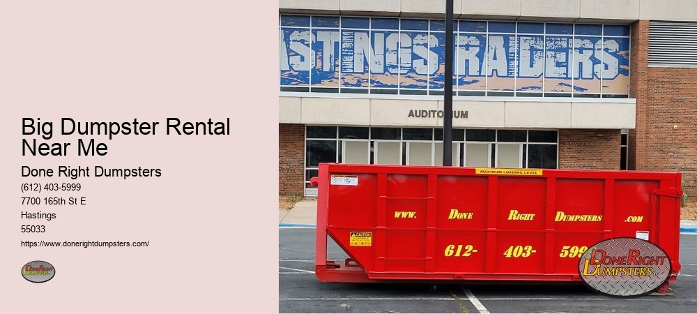 Big Dumpster Rental Near Me