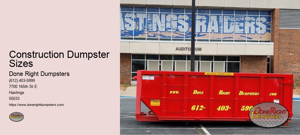 Construction Dumpster Sizes