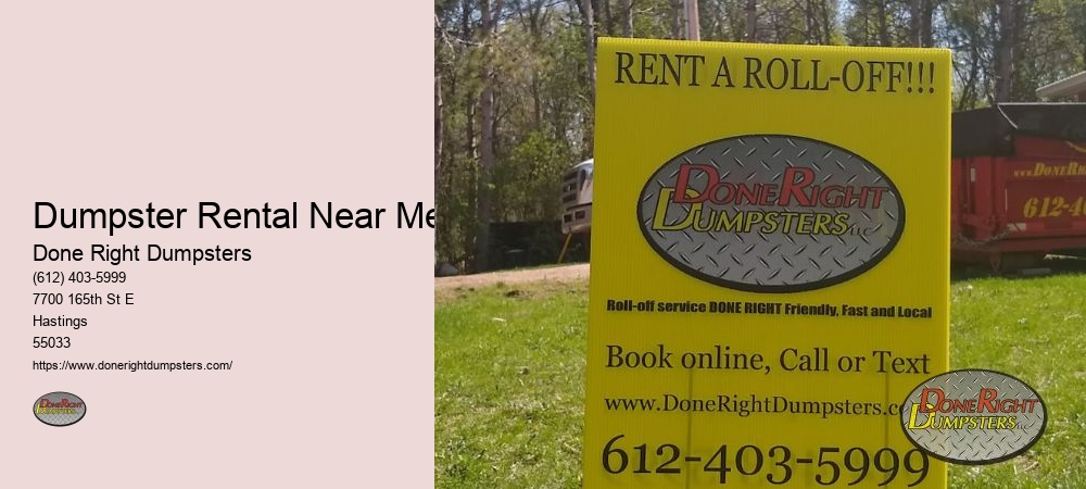 Residential Dumpster Rental Hastings MN