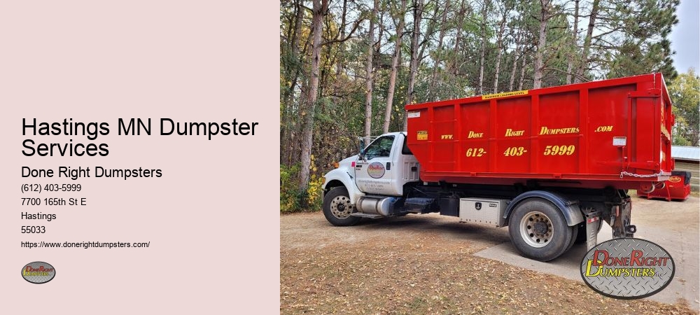 Residential Dumpster Rental Hastings MN