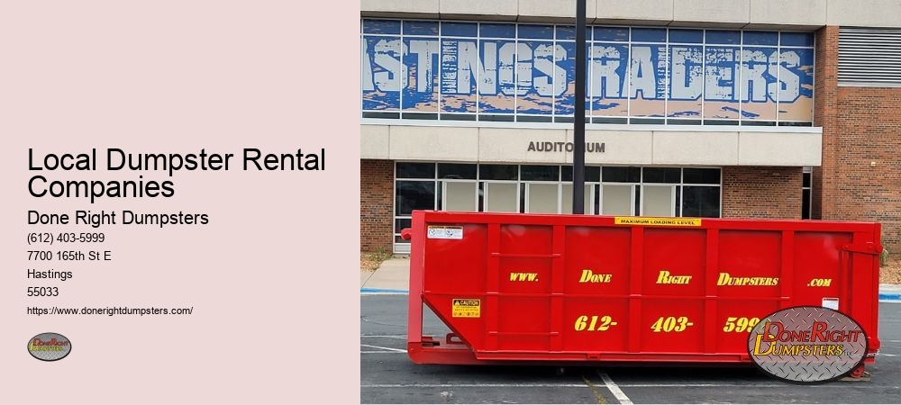 Local Dumpster Rental Companies