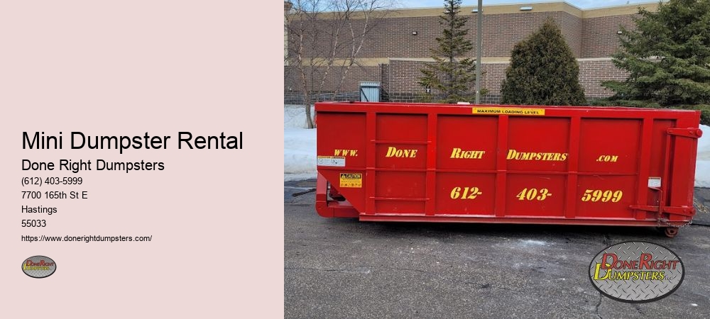 Mini Dumpster Rental