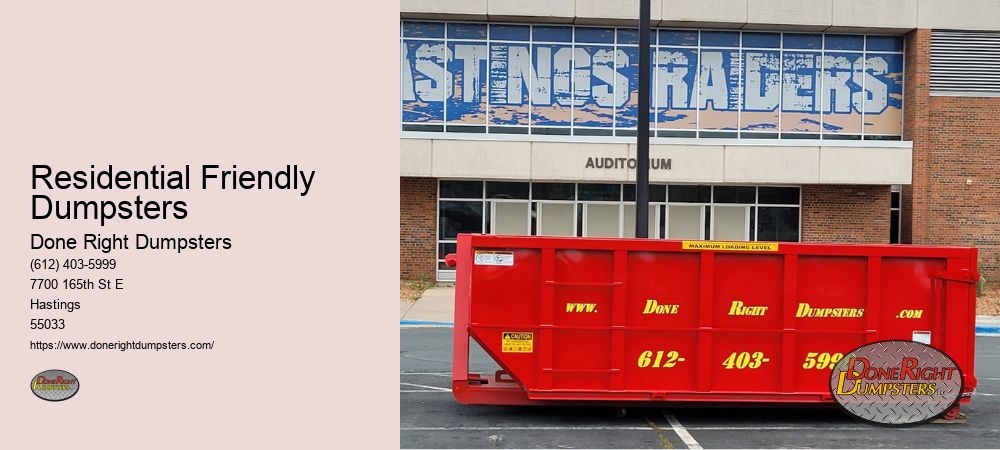 Residential Friendly Dumpsters